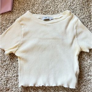 adika white cropped shirt